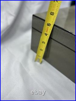 Comoy's Of London Cigar Humidor Carbon Fiber Pattern With Digital Thermo Meter