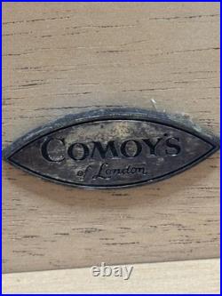 Comoy's Of London Cigar Humidor Carbon Fiber Pattern With Digital Thermo Meter