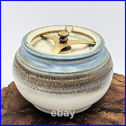 Comoy's of London Tobacco Humidor Jar Self Sealing VTG Clay Pottery Cigar