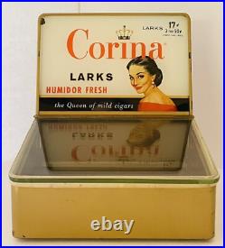 Corina Cigar Humidor Store Display Reverse Painted Glass