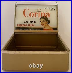 Corina Cigar Humidor Store Display Reverse Painted Glass