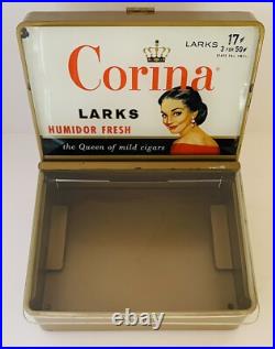 Corina Cigar Humidor Store Display Reverse Painted Glass