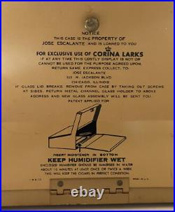 Corina Cigar Humidor Store Display Reverse Painted Glass