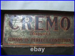 Cremo Cigars Countertop Metal Humidor Tin Advertising 12x6x6