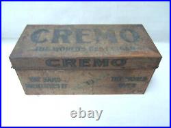 Cremo Cigars Countertop Metal Humidor Tin Advertising 12x6x6