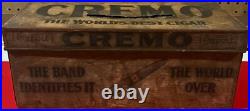 Cremo Cigars Tin Humidor Vintage Metal Store Display
