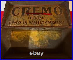 Cremo Cigars Tin Humidor Vintage Metal Store Display
