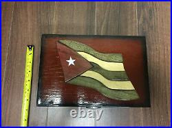 Cuba Themed Wooden Cigar Humidor Box With Hygrometer