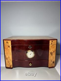 Cuban Crafters Cuban Elegance High-Gloss Rosewood Humidor 120 Cigars No Key