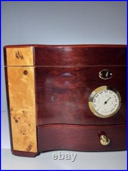 Cuban Crafters Cuban Elegance High-Gloss Rosewood Humidor 120 Cigars No Key