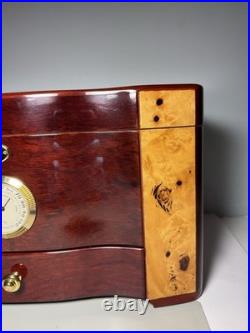 Cuban Crafters Cuban Elegance High-Gloss Rosewood Humidor 120 Cigars No Key