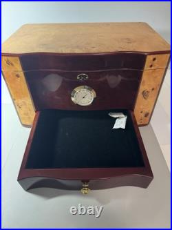 Cuban Crafters Cuban Elegance High-Gloss Rosewood Humidor 120 Cigars No Key