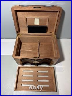 Cuban Crafters Cuban Elegance High-Gloss Rosewood Humidor 120 Cigars No Key