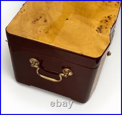 Cuban Crafters Cuban Elegance Rosewood Humidor 120 Cigar Lock Key Birdseye Gloss