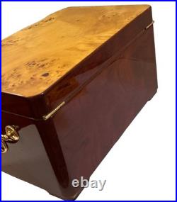 Cuban Crafters Cuban Elegance Rosewood Humidor 120 Cigar Lock Key Birdseye Gloss