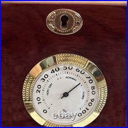 Cuban Crafters Cuban Elegance Rosewood Humidor 120 Cigar Lock Key Birdseye Gloss