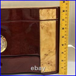 Cuban Crafters Cuban Elegance Rosewood Humidor 120 Cigar Lock Key Birdseye Gloss