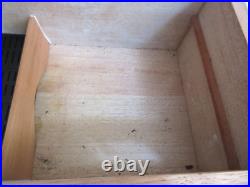 Cuban Crafters Ebony Wood withGlass Top & Front Humidor for 120 Cigars VGUC