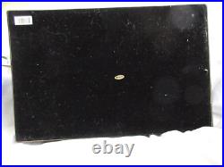 Cuban Crafters Ebony Wood withGlass Top & Front Humidor for 120 Cigars VGUC