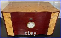 Cuban Crafters Hygrometer Humidifier Hand Made X Large Cigar Box 15x9x8