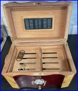 Cuban Crafters Hygrometer Humidifier Hand Made X Large Cigar Box 15x9x8