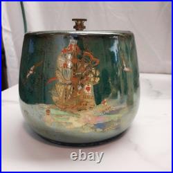 D. Cole Handpainted Ship Tobacco Humidor Crown Devon Fieldings England