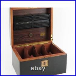 DAVIDOFF humidor Cigar Cigarette Storage Box Wood + Key JAPAN