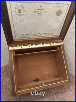 Davidoff Of Geneva Vintage Cigar Humidor / Working Lock 2 Keys RARE FIND