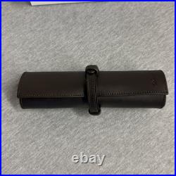 Davidoff Travel Humidor Leather Roll Bag 4 Cigars Brown