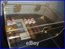 Davidoff Zino Clear Acrylic Humidor With Zino Humidifier 50 Cigar Count Davidoff