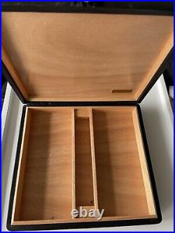 Davidoff Zino Travel Humidor Black Leather With Humidity Controlled Unit