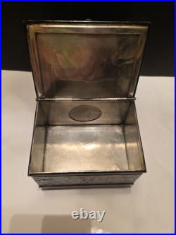 Derby Silver Co. Bulldog Figural Tobacco Box Humidor