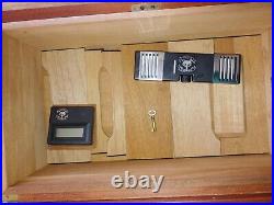 Diamond Crown Cigar Humidor By Reed And Barton Large Thick Beveled Glass