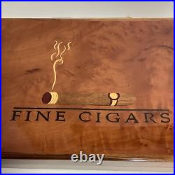 Diamond Crown Cigar Humidor Fine Cigars Wood Inlay