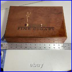 Diamond Crown Cigar Humidor Fine Cigars Wood Inlay