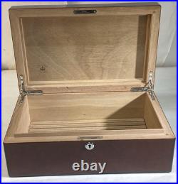 Diamond Crown Wooden Cigar Humidor 14x11x5 no key
