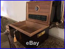 Dome Treasure Box Cigar Humidor Lined With Spanish Cedar Piano Finish (RARE)