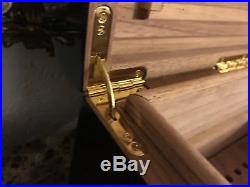 Dome Treasure Box Cigar Humidor Lined With Spanish Cedar Piano Finish (RARE)