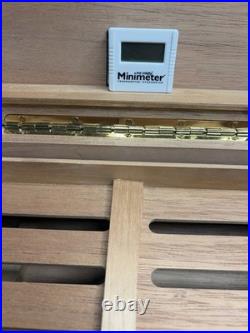 Don Salvatore 75 Count Mahogany Humidor Rosewood Finish Digital Minimeter Key