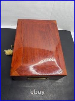 Don Salvatore 75 Count Mahogany Humidor Rosewood Finish Digital Minimeter Key