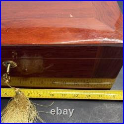 Don Salvatore 75 Count Mahogany Humidor Rosewood Finish Digital Minimeter Key