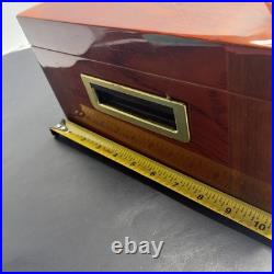 Don Salvatore 75 Count Mahogany Humidor Rosewood Finish Digital Minimeter Key