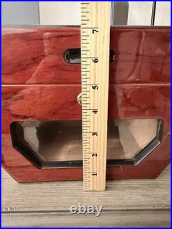 Don Salvatore Cigar Humidor Mahogany Cedar Beveled Glass Hygrometer Vintage