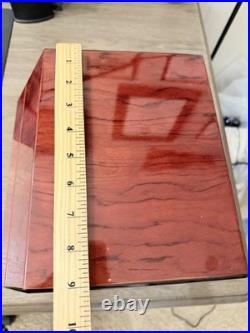 Don Salvatore Cigar Humidor Mahogany Cedar Beveled Glass Hygrometer Vintage Don Salvatore Cigar Humidor Mahogany Cedar Beveled Glass Hygrometer Vintage