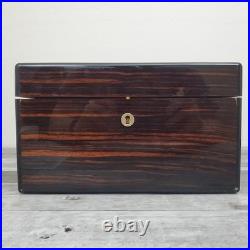 Dunhill France Macassar Ebony Inlay Lacquered Cigar Box Humidor NO KEY