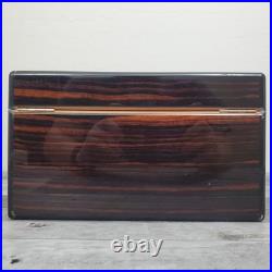 Dunhill France Macassar Ebony Inlay Lacquered Cigar Box Humidor NO KEY