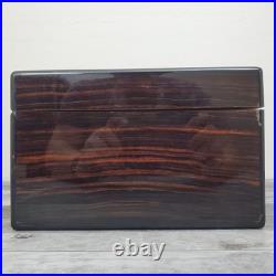 Dunhill France Macassar Ebony Inlay Lacquered Cigar Box Humidor NO KEY