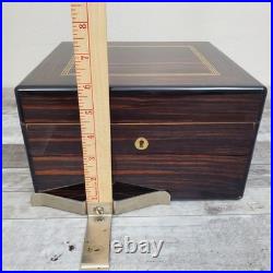 Dunhill France Macassar Ebony Inlay Lacquered Cigar Box Humidor NO KEY
