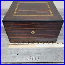 Dunhill France Macassar Ebony Inlay Lacquered Cigar Box Humidor NO KEY