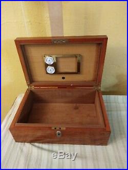 Dunhill Humidor Wood Cigar Box Beautiful Made in England No Key Included